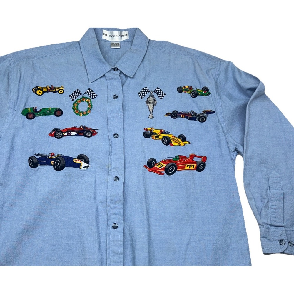 Casey's Coleman Long Sleeve Button Up Rascal Embroidered Shirt